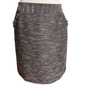 LOFT multi color pattern Knee-Length Pencil Skirt